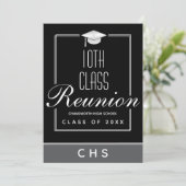 Invitation Réunion moderne Black Grey 10e Classe (Debout devant)