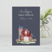 Invitation Réunion patriotique rustique (Debout devant)