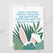 Invitation Réunion printanière aux oreilles de lapin (Dos)