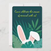 Invitation Réunion printanière aux oreilles de lapin (Dos)