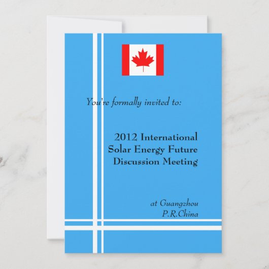 Invitation Réunion professionnelle internationale (Devant)