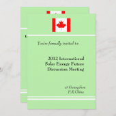 Invitation Réunion professionnelle internationale (Devant / Derrière)