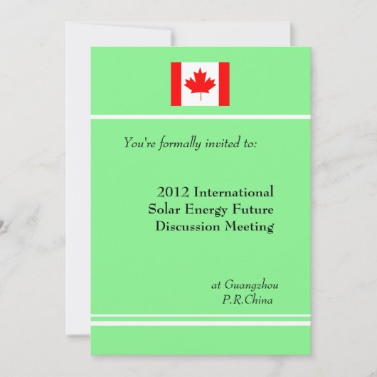 Invitation Réunion professionnelle internationale (Devant)