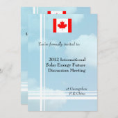 Invitation Réunion professionnelle internationale (Devant / Derrière)