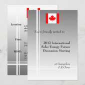 Invitation Réunion professionnelle internationale (Devant / Derrière)