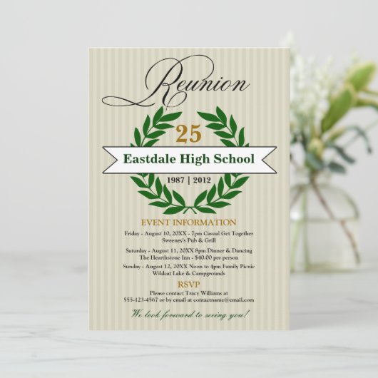 Invitation Réunion scolaire formelle élégante (Debout devant)