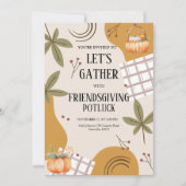 Invitation Réunissons-nous pour la fête de Thanksgiving Potlu (Devant)