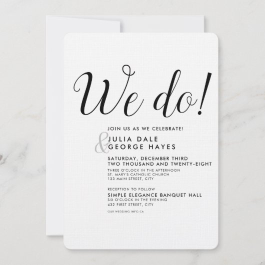 Invitation Revallyna Script Simple WDO Minimalist Mariage I (Devant)