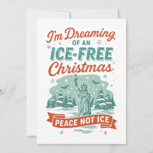Invitation Rêvant d'un Noël sans GLACE (Devant)