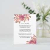 Invitation Rêve d'automne | Élégant détails du mariage (Debout devant)