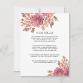 Invitation Rêve d'automne | Élégant détails du mariage (Devant)