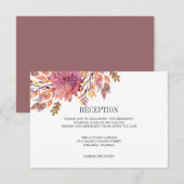 Invitation Rêve d'automne | Enclos de mariage RÉCEPTION (Devant / Derrière)