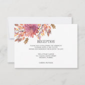 Invitation Rêve d'Automne | Enclosure de mariage RÉCEPTION (Devant)