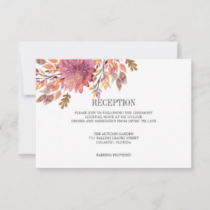 Invitation Rêve d'Automne   Enclosure de mariage RÉCEPTION