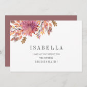 Invitation Rêve d'automne | Mariage Soyez Mon Épouse (Devant / Derrière)