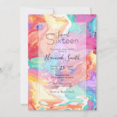 Invitation Rêve de marbre liquide coloré (Devant)