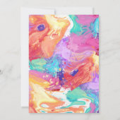 Invitation Rêve de marbre liquide coloré (Dos)