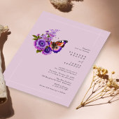 Invitation Rêve de papillon Lilac | Typographie Mariage moder