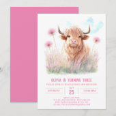 Invitation Rêve de vache des Highlands (Devant / Derrière)