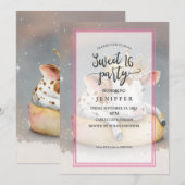 Invitation Rêve de vache royale sur le trône de fromage (Devant / Derrière)