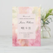 Invitation Rêve Romantique Fleurs Mariage (Debout devant)
