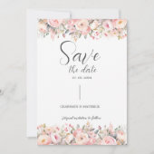 Invitation Rêve Simple Cadre Floral Script Enregistrer la Dat (Devant)