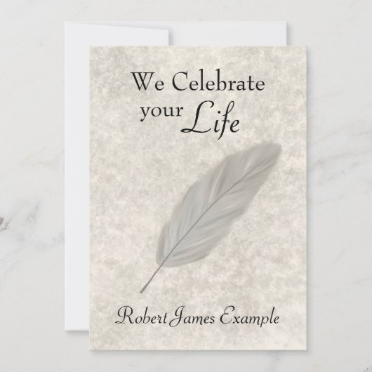 Invitation Réveil / Mémorial personnalisable (effet de pierre (Devant)