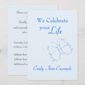 Invitation Réveil personnalisable / Funérailles (vivantes) — (Devant / Derrière)