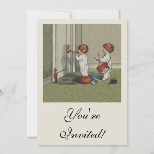 Invitation Réveillez-vous son joli enfant de Noël (Devant)