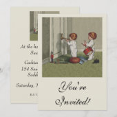 Invitation Réveillez-vous son joli enfant de Noël (Devant / Derrière)