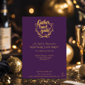 Invitation Réveillon de la Saint-Sylvestre élégant violet ave