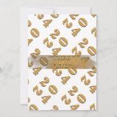 Invitation Réveillon de la Saint-Sylvestre en Or Noir Soirée (Dos)