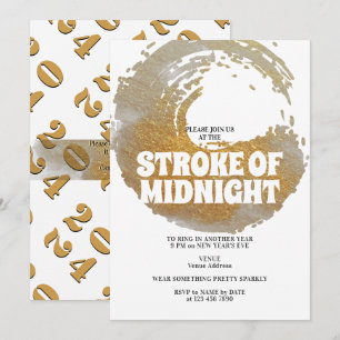 Invitation Réveillon de la Saint-Sylvestre Stroke of Midnight