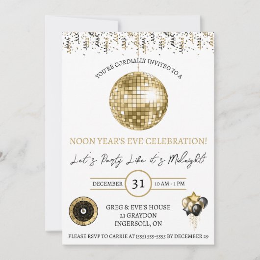 Invitation Réveillon de l'année du midi, fête de la Saint-Syl (Devant)