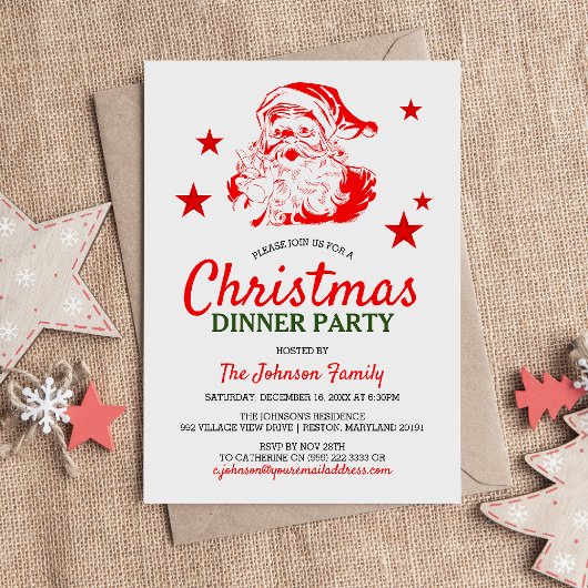 Invitation Réveillon de Noël avec le Père Noël