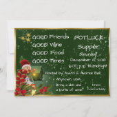 Invitation Réveillon de Noël Partage de plats (Devant)