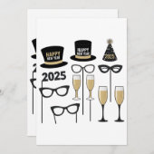 Invitation Réveillon du Nouvel An (Devant / Derrière)