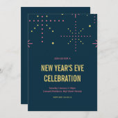 Invitation Réveillon du Nouvel An (Devant / Derrière)