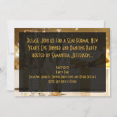 Invitation Réveillon du Nouvel An Champagne d'or (Dos)