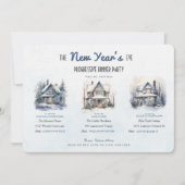 Invitation Réveillon du Nouvel An en dîner progressif Winter (Devant)
