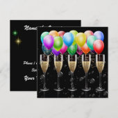 Invitation Réveillon du Nouvel An / Fête de l'occasion spécia (Devant / Derrière)