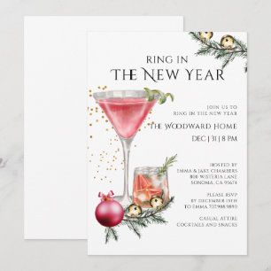 Invitation Réveillon du Nouvel An Sonnez la Nouvelle Année