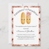 Invitation Révélation bébé Panadero ou Panadera mignon  (Devant)