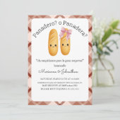 Invitation Révélation bébé Panadero ou Panadera mignon  (Debout devant)