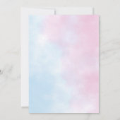 Invitation Révélation citrouille minimale de genre bleu rose (Dos)