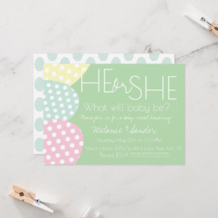 Invitation Révélation de Bébé à Pâques Fille ou Garçon Baby S