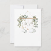 Invitation Révélation de bébé boho douce – Vert sauge et marr (Dos)