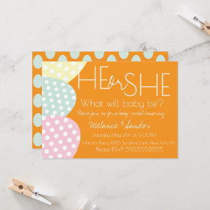 Invitation Révélation de bébé garçon ou fille pour Pâques