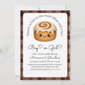 Invitation Révélation de bébé : un mignon petit pain au four (Devant)