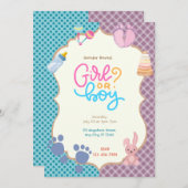 Invitation Révélation de genre (Devant / Derrière)